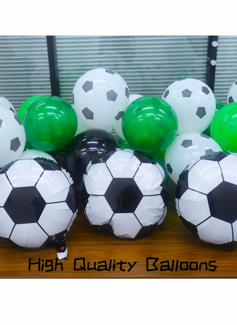 Excefore Soccer Balloons Arch Garland Kit - 106 Pcs Soccer Balloons for Soccer Party Decorations, Large Soccer Foil Balloons for Football Soccer Theme Kids Birthday Party World Cup Decorations  - Image 5