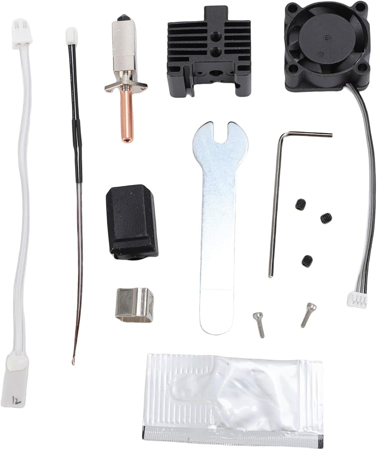 WALFRONT 0 4mm فوهة فولاذ مقوى طقم نهاية ساخنة مع مروحة تبريد لـ Lab X1 - Image 2