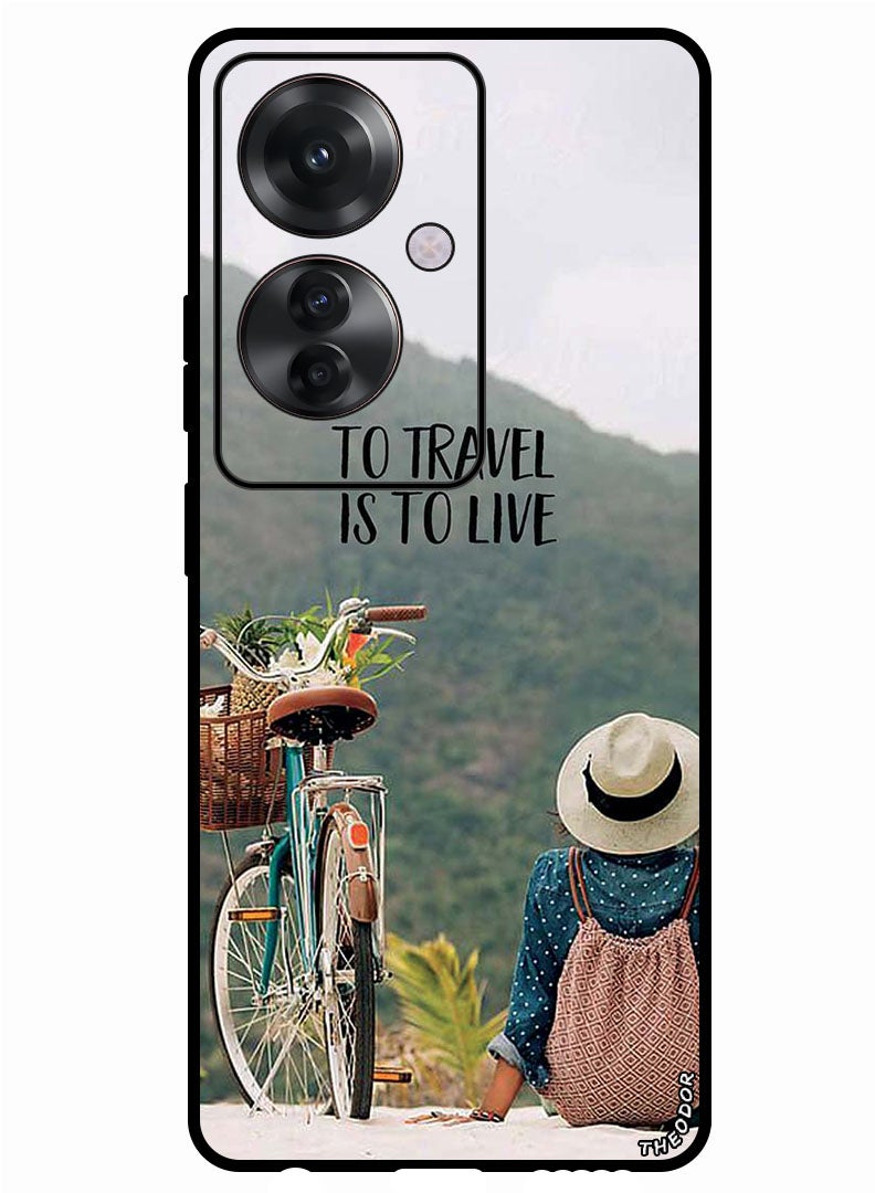 Theodor Protective Case Anti Scratch Shock Proof Bumper Cover For Oppo F25 Pro To Travel Is To Live - Image 1