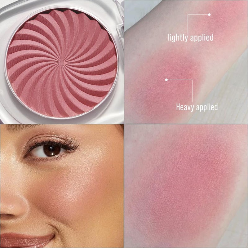 TINTARK Cheeky Blush Compact for Face Cheeks, Talc Free Blusher Palette, Matte Powder Makeup, Natural Healthy, Mauve Pink Magenta Peach Red, Vegan Cruelty Free - Image 2