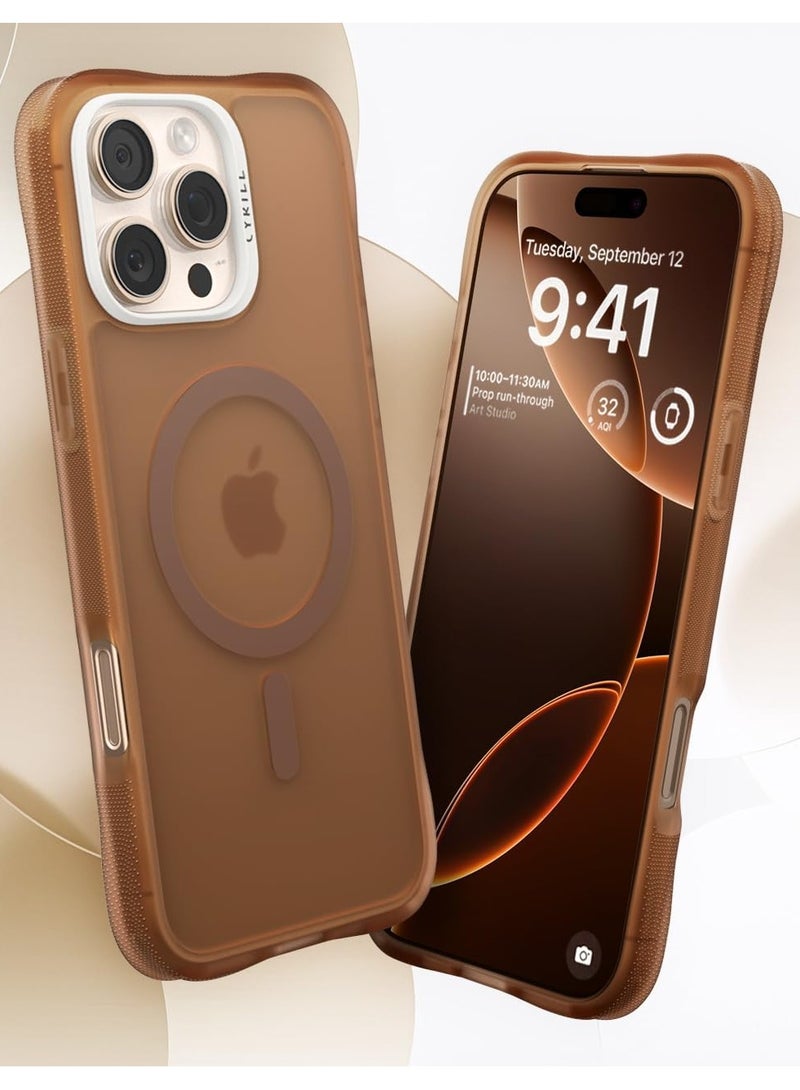 CYRILL Ultra Sheer Mag for iPhone 16 Pro Max Case Cover Compatible with MagSafe [Shock-Absorbent] - Espresso - Image 2