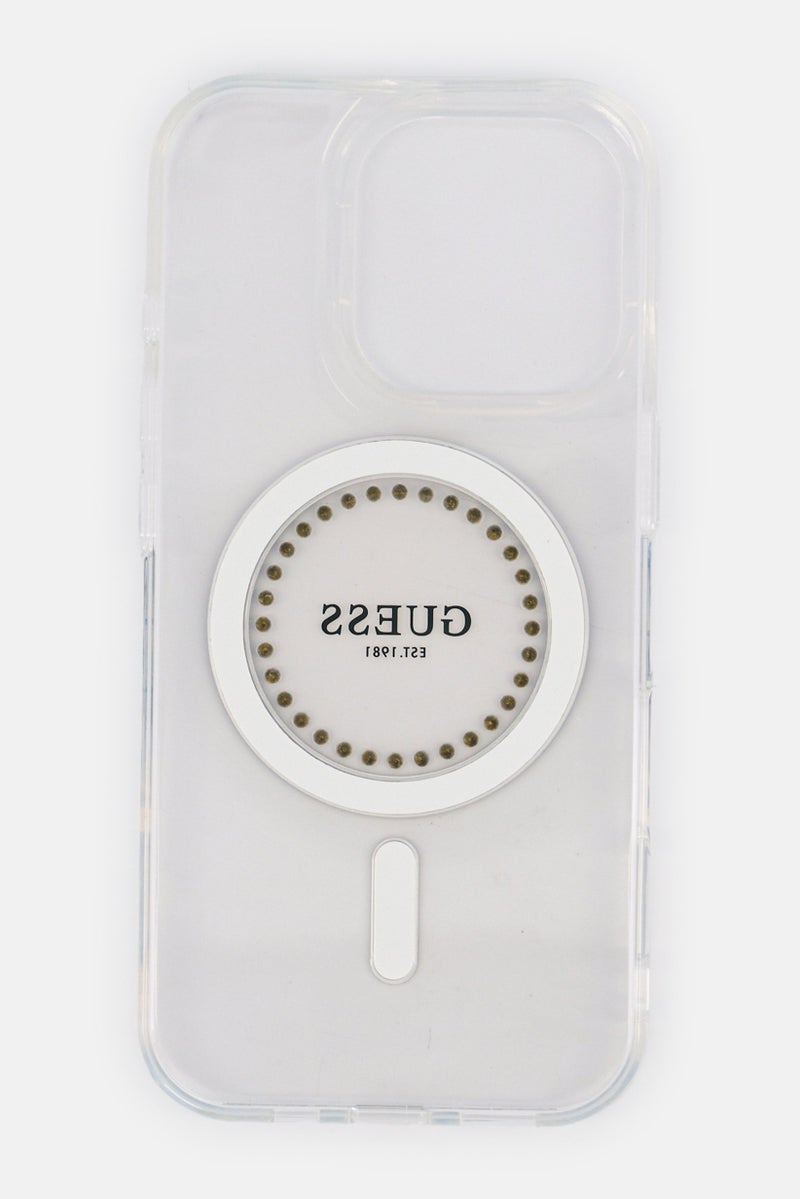GUESS iPhone 16 Pro Magsafe Metallic Protective Case, Transparent - Image 3