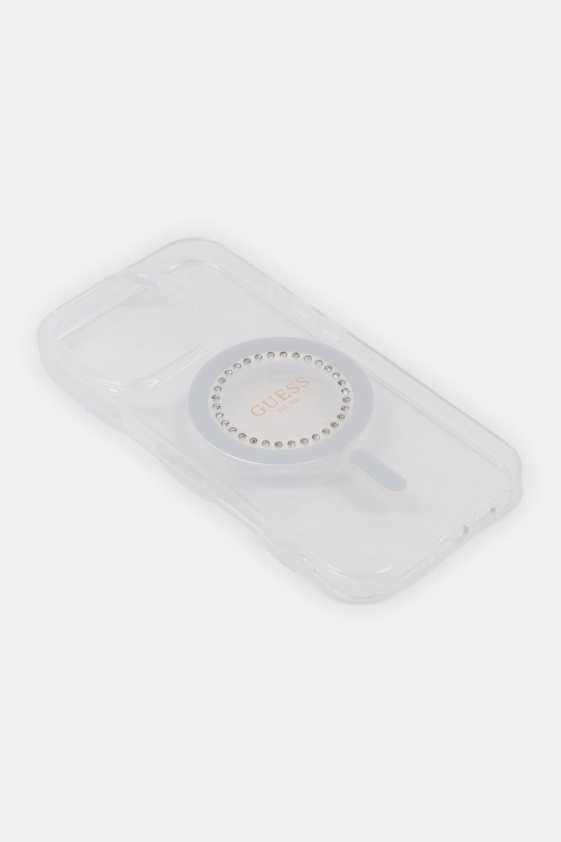 GUESS iPhone 16 Pro Magsafe Metallic Protective Case, Transparent - Image 4