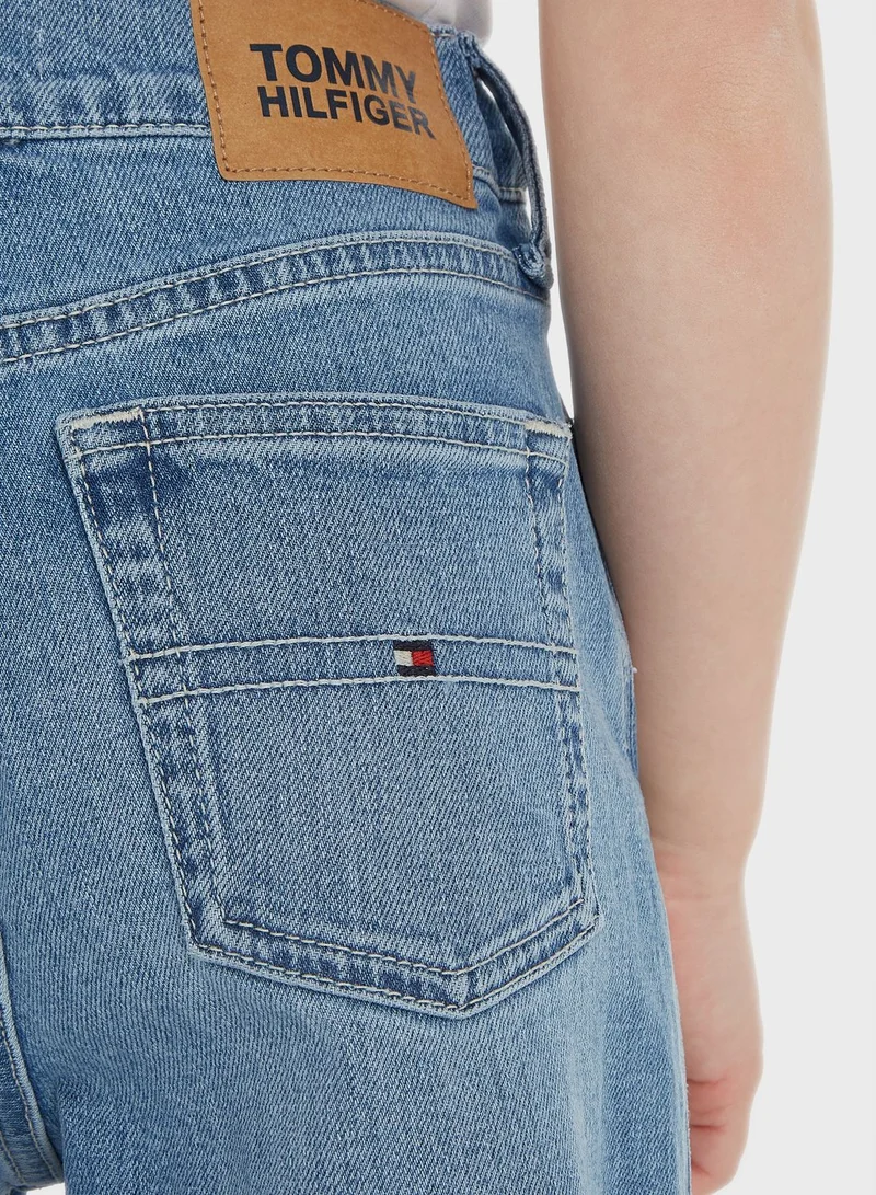 TOMMY HILFIGER Kids Mid Wash Relaxed Jeans