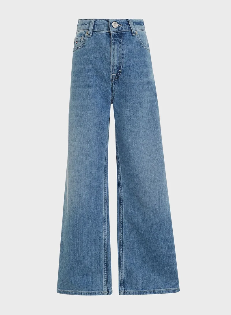 TOMMY HILFIGER Kids Mid Wash Relaxed Jeans