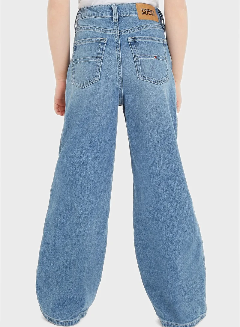 TOMMY HILFIGER Kids Mid Wash Relaxed Jeans