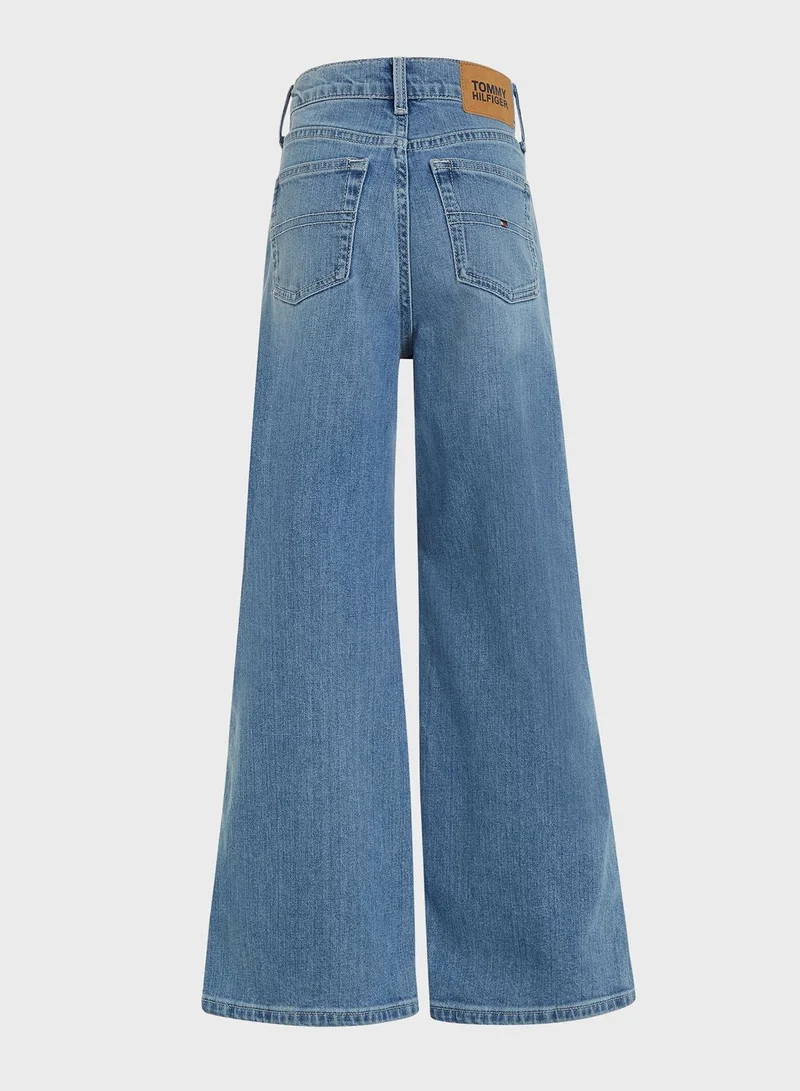 TOMMY HILFIGER Kids Mid Wash Relaxed Jeans