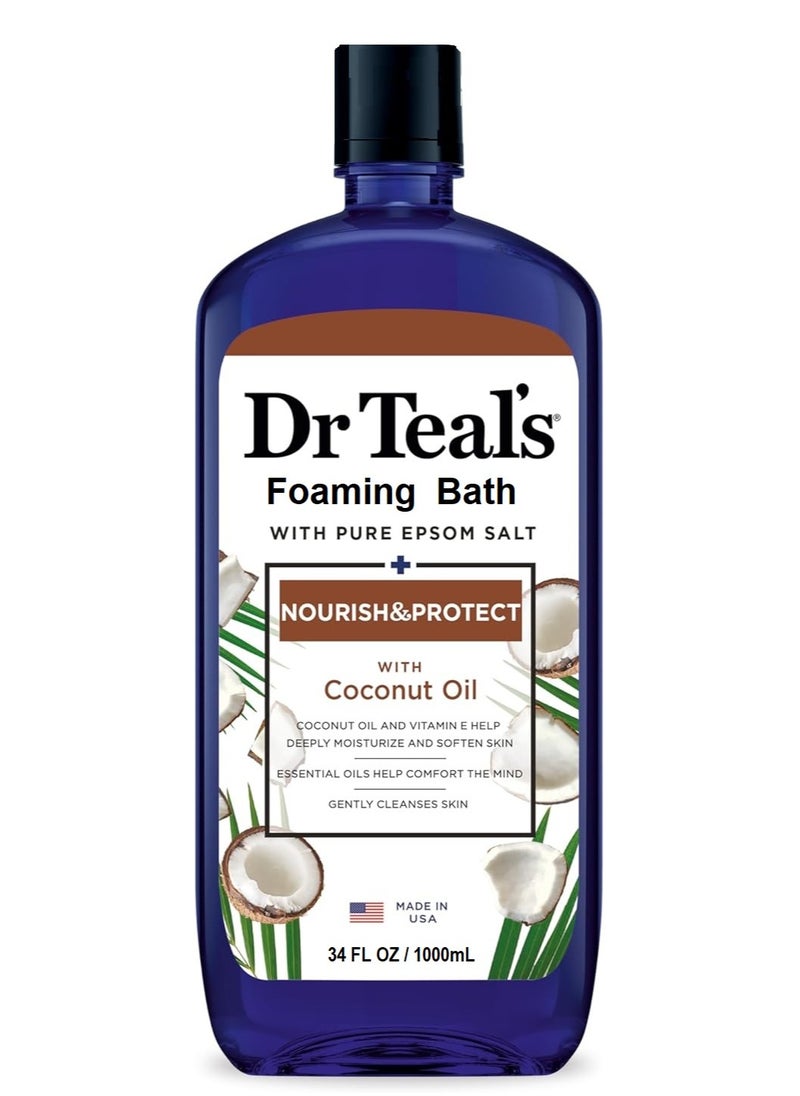 Dr Teal's Epsom Salt Foaming Bath With Coconut Oil 1000 ML  - Image 1