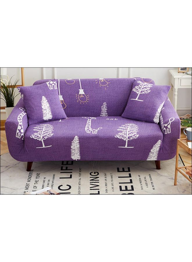 NIBEMINENT Printed Sofa Slipcover Purple/White 90 x 140centimeter