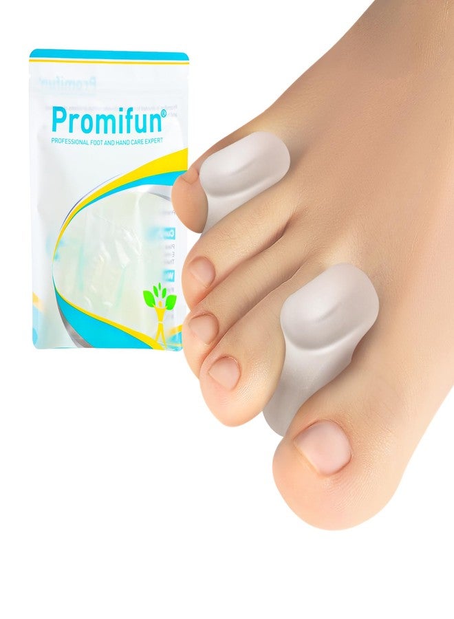 Promifun Upgraded Gel Toe Separators - 16 Pack Aloe Vera Extract Infused Silicone Toe Spacers for Straightening Overlapping Toes, Bunions, Calluses – Bunion Corrector for Men and Women(8M+8S)