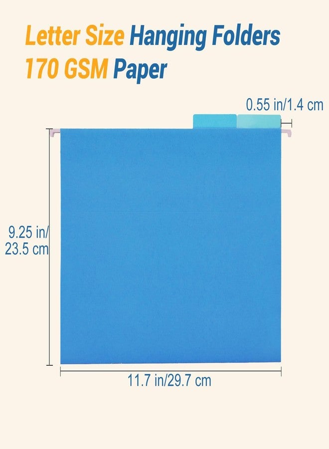 Goefun 20 Pack Classification Hanging File Folders Letter Size, Goefun Colored Classification Folders with 2 Dividers, 5 Color Assorted, Designed for Drawer, Cabinet, File Box, with 1/5-Cut Adjustable Tabs - Image 3