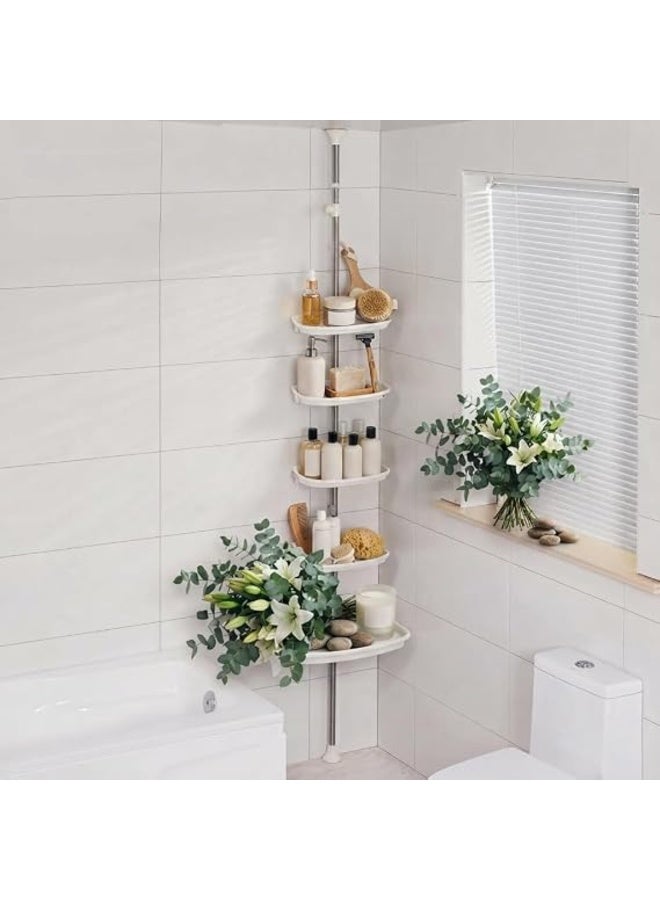 Bathroom Stand - A practical corner organizer for the bathroom that helps to arrange toiletries and utilize corner spaces in an organized and easy-to-access way for everyday items (W) - Image 3