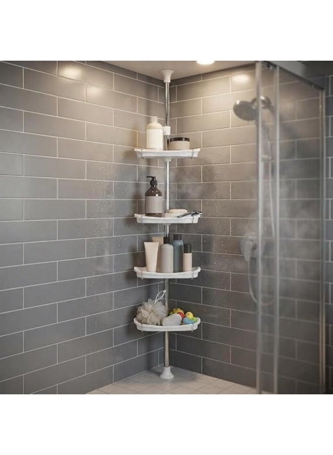 Bathroom Stand - A practical corner organizer for the bathroom that helps to arrange toiletries and utilize corner spaces in an organized and easy-to-access way for everyday items (W) - Image 4