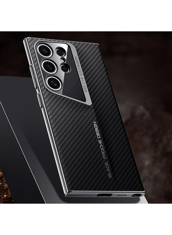 S-TOP Case For Samsung Galaxy S23 Ultra 5G Carbon Fiber Texture PC Phone Case - Image 1