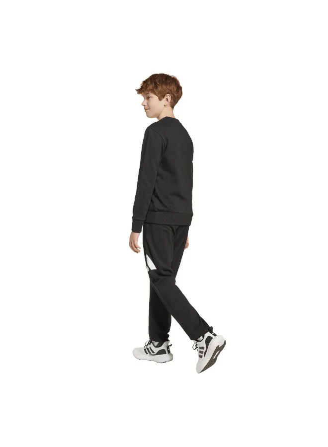 Adidas J Bl Ft Jog 240 Black Training Suits For Junior 7-8Y