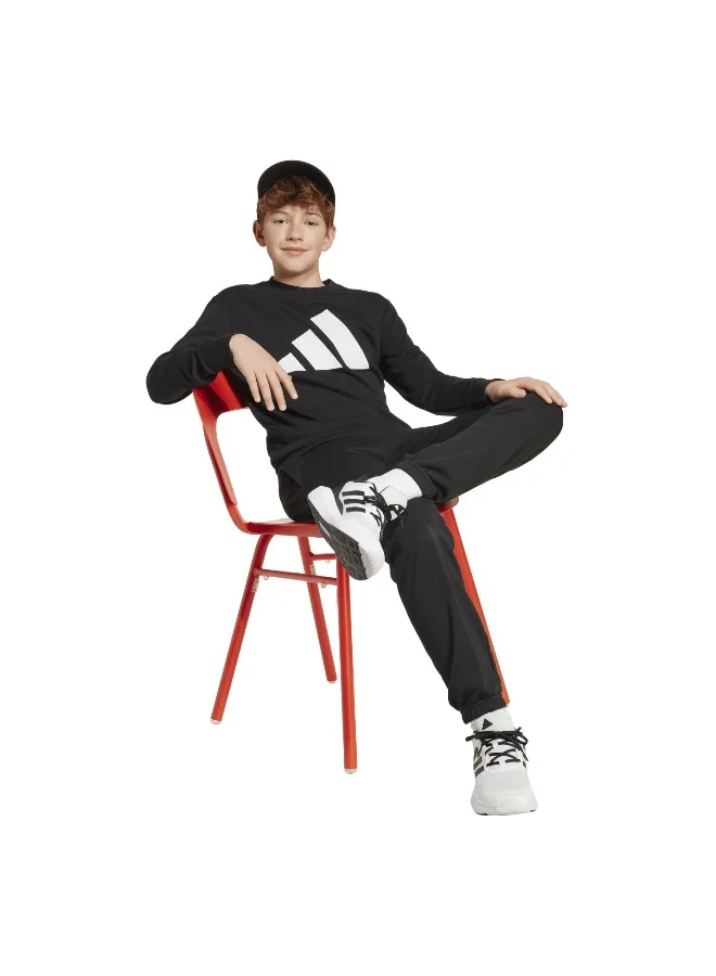 Adidas J Bl Ft Jog 240 Black Training Suits For Junior 7-8Y