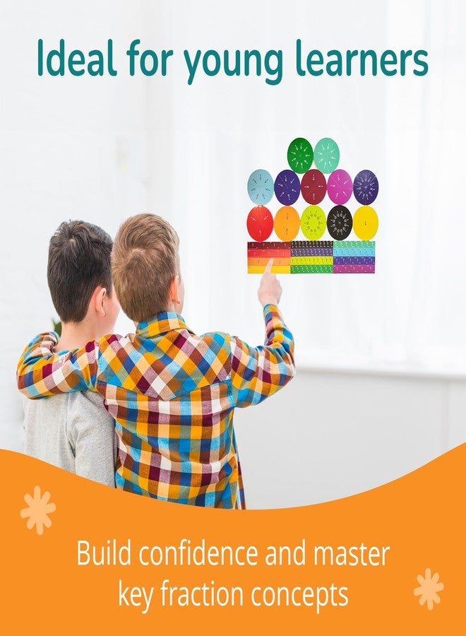 Channie's Channie’s Magnetic Fraction Tiles Set, 156-Piece Hands-On Math Learning Tool for Kids, Visual Fraction Manipulatives for Whiteboards & Magnetic Surfaces, Homeschool & Classroom Educational Supplies - Image 3