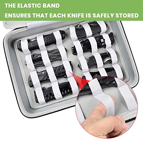 ALKOO Knife Display Case for 44 Pocket Knives, Portable Storage Organizer Box for Collectors, Large Carrying Holder for Folding EDC, Hunting & Camping Gears (Box Only) - Image 3