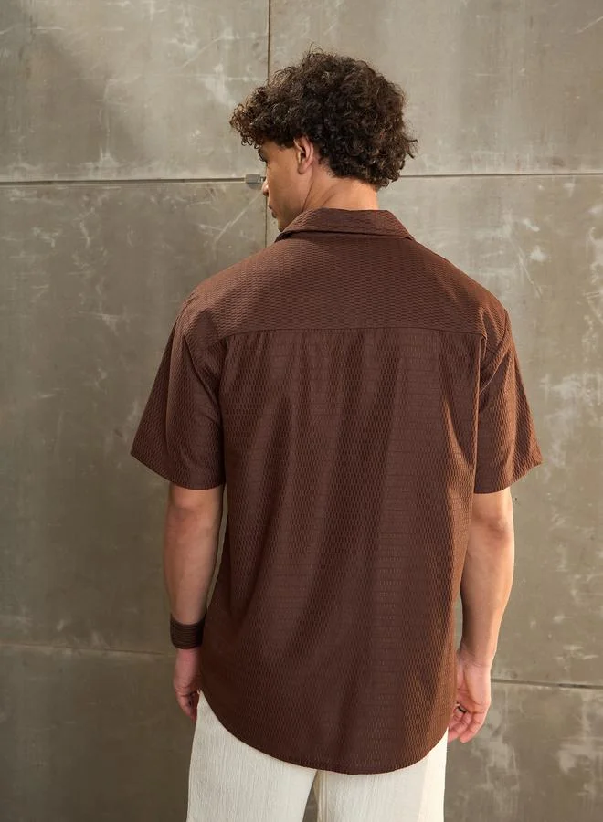 SASSAFRAS SASSAFRAS Brown Relax Fit Short Sleeve Shirt