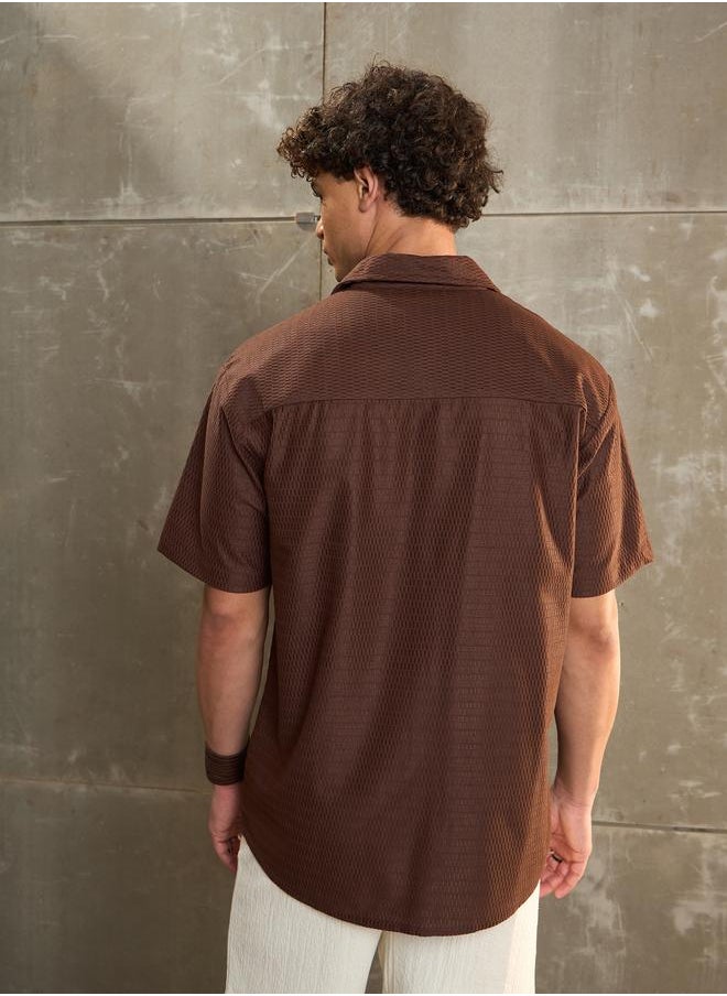 SASSAFRAS Sassafras Brown Relax Fit Short Sleeve Shirt  - Image 5
