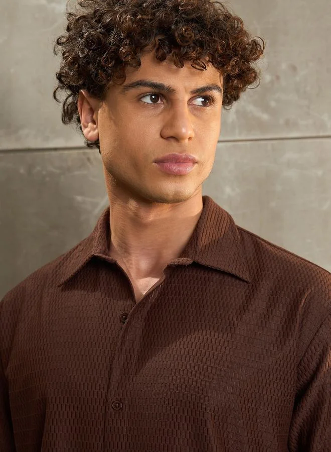 SASSAFRAS SASSAFRAS Brown Relax Fit Short Sleeve Shirt