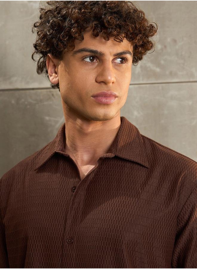 SASSAFRAS Sassafras Brown Relax Fit Short Sleeve Shirt  - Image 4
