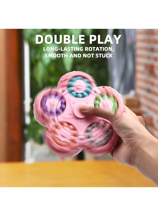 Pink Magic Bean Puzzle Toy, 2-in-1 Rotating Cube, suitable for children aged 3, 5-7, 8-12, teens, and adults. - Image 3