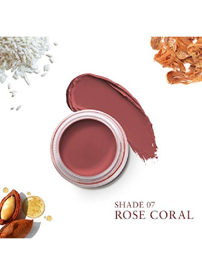 Just Herbs Ayurvedic Natural Lip Cheek Tint Blush For Women Sls Chemical Paraben Free 07 Rose Coral (Creamy Matte) - Image 3