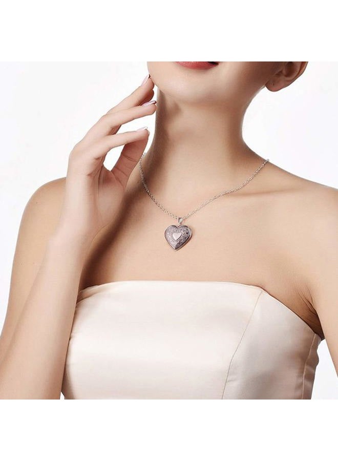 YOUFENG Oval Round Flower Locket Necklace that Holds Pictures Photo Locket Pendant Gifts for Women, Stainless Steel, Zircon - Image 5