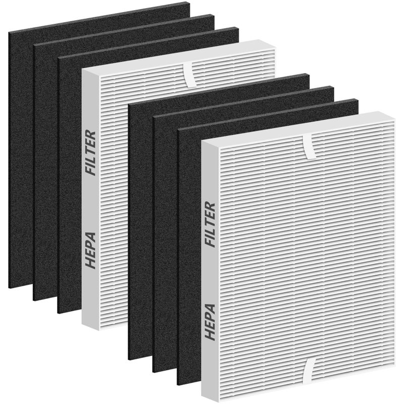 Improvedhand AP-1512HH Replacement Filter for Coway Airmega 200m series AP-1512HH AP-1518R AP-1519P, 2 Pack H13 True High Efficiency Filter & 6 Pack Activated Carbon Pre-Filter, Replace Part # 3304899 - Image 1