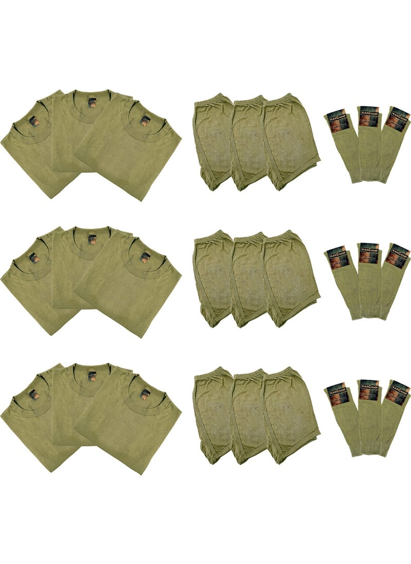 Karcamp 9-Piece Military Underwear Set (Undershirt-Boxer-Socks)  - Image 1