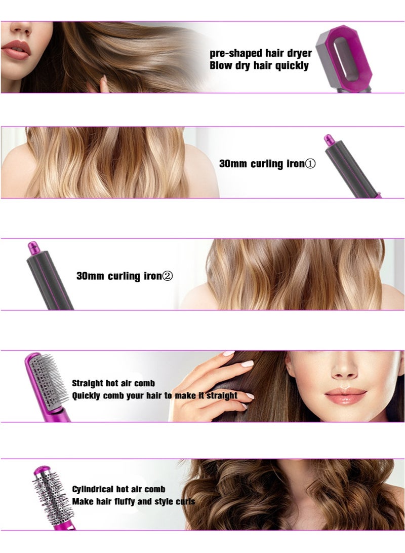 5 in 1 Hair Styler Pro, Upgrade Air Styler Hair Dryer Brush,3 Wind Speed and Temperature, Multi-Styler 5 in One for Drying Curling Straightening - Image 4