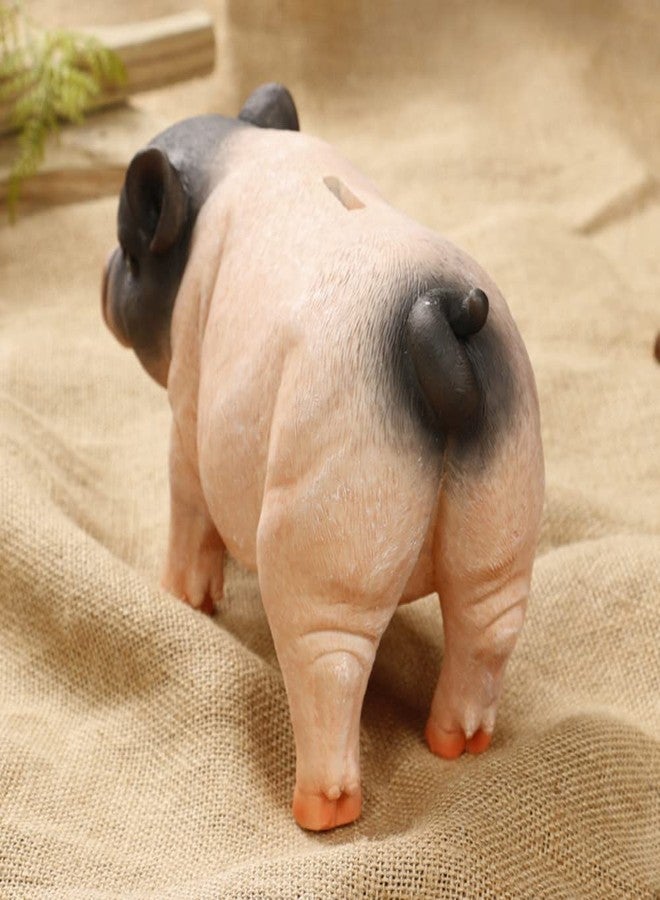 Primst Cute Pig Piggy Bank, Resin Coin Money Bank, Cute Pig Money Box Coin Jar, Coin Bank Savings Bank for Adults, Money Box for Cash (B) - Image 4