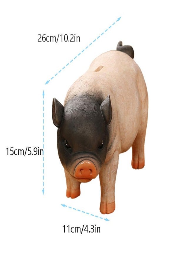 Primst Cute Pig Piggy Bank, Resin Coin Money Bank, Cute Pig Money Box Coin Jar, Coin Bank Savings Bank for Adults, Money Box for Cash (B) - Image 3