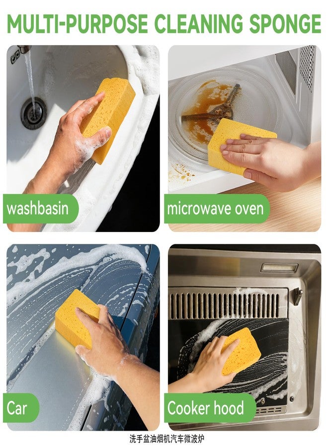 LILAC 6 Pcs Deep Cleaning Set: 2 Pack Stiff-Bristle Crevice Cleaning Brushes & 4 Pack Compressed Natural Cellulose Sponges, Gap Cleaner Scrubber Tool for Window Tracks, Tile, Kitchen, Bathroom - Image 3