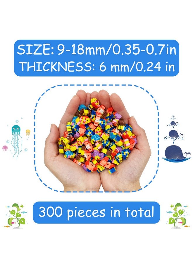 ZAKVOOR 300 Pieces Mini Erasers For Kids Bulk Assorted Novelty Sea Animal Pencil Erasers For Classroom Party Favor Home School Work Rewards Gift Rewards Gift - Image 3