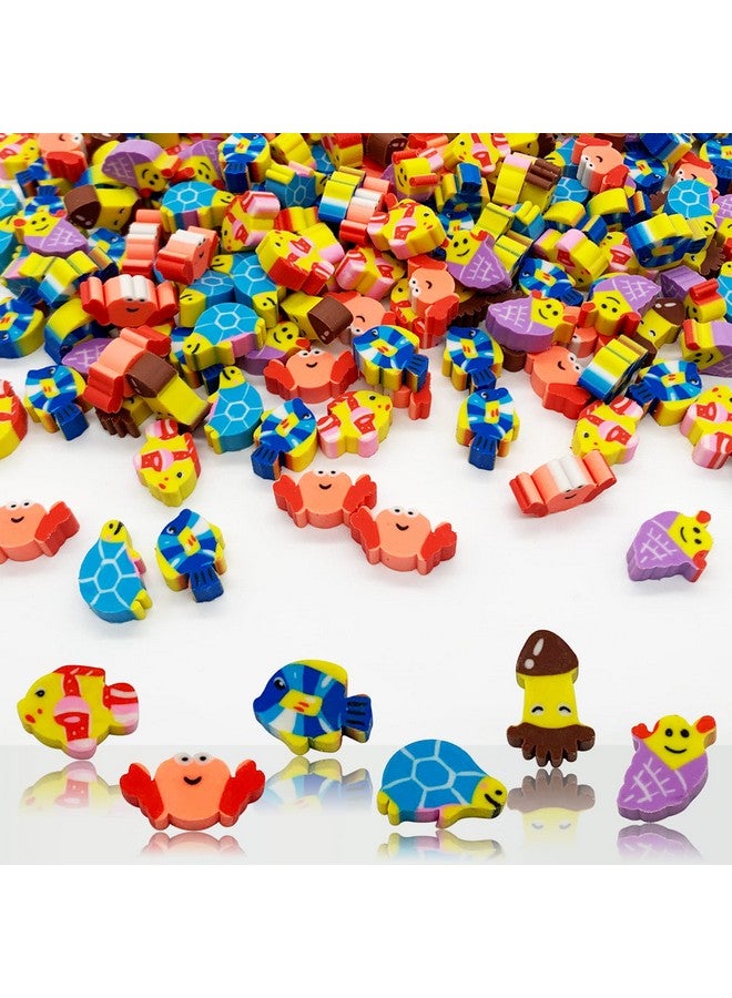 ZAKVOOR 300 Pieces Mini Erasers For Kids Bulk Assorted Novelty Sea Animal Pencil Erasers For Classroom Party Favor Home School Work Rewards Gift Rewards Gift - Image 1