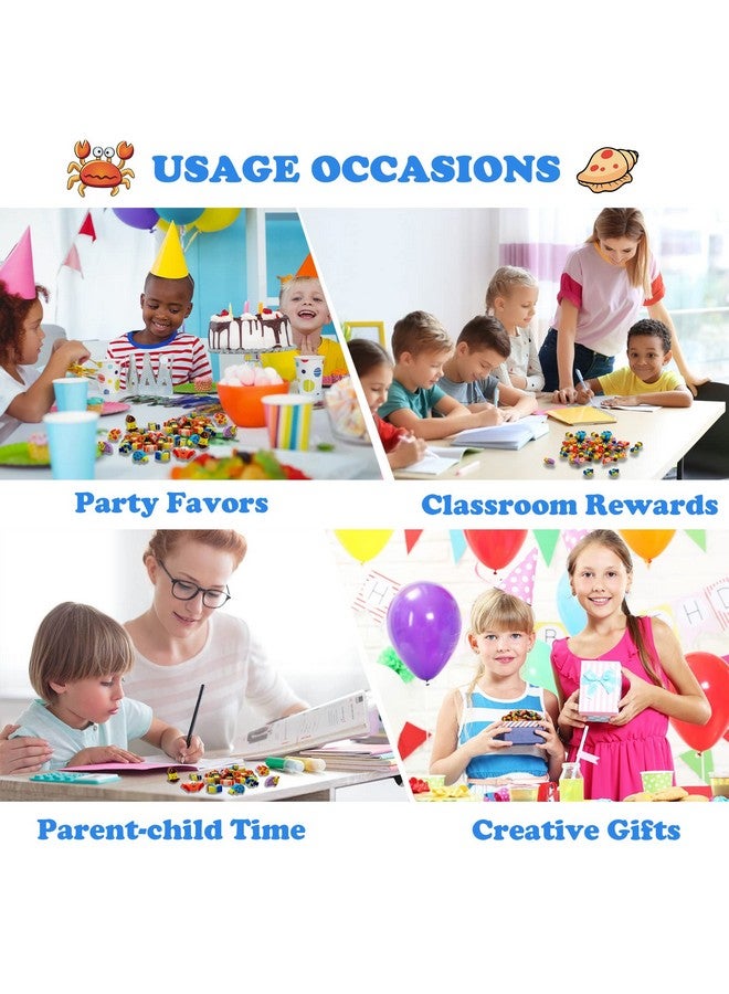 ZAKVOOR 300 Pieces Mini Erasers For Kids Bulk Assorted Novelty Sea Animal Pencil Erasers For Classroom Party Favor Home School Work Rewards Gift Rewards Gift - Image 4