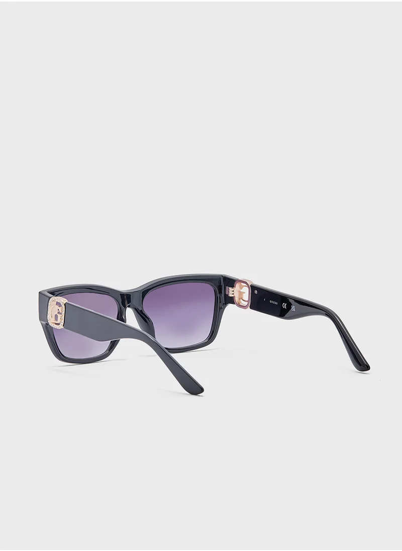 جس Square Uv-Protected Wayfarer Sunglasses