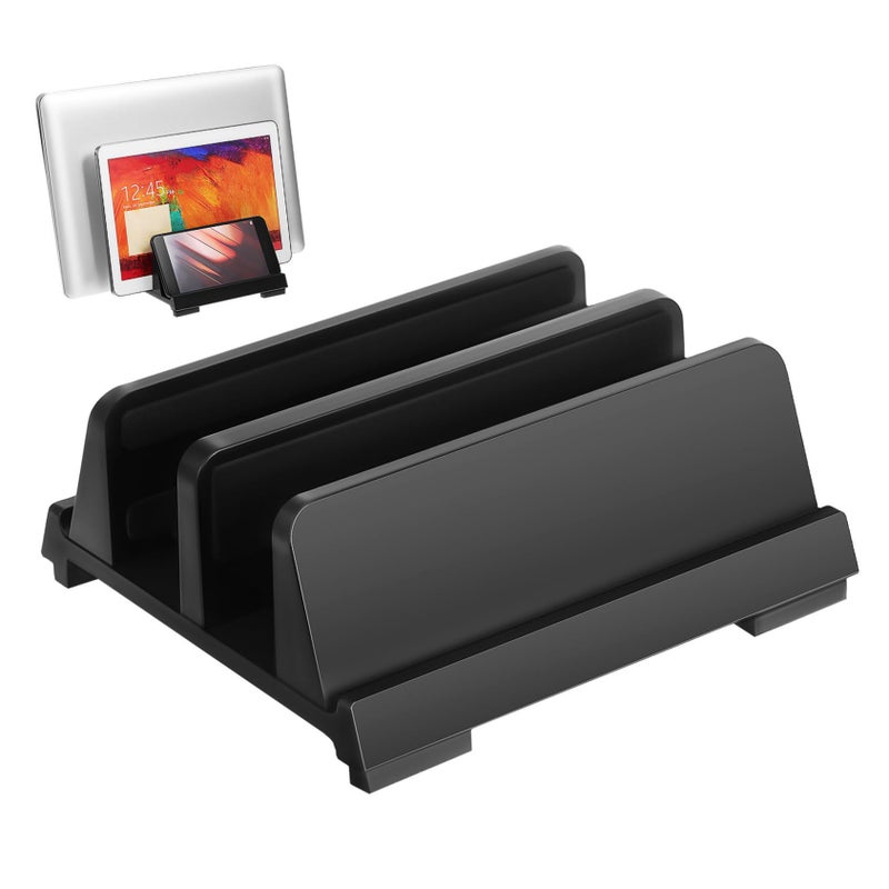 Aluminum Alloy Adjustable Laptop Holder Vertical Stand For Desk - Image 2