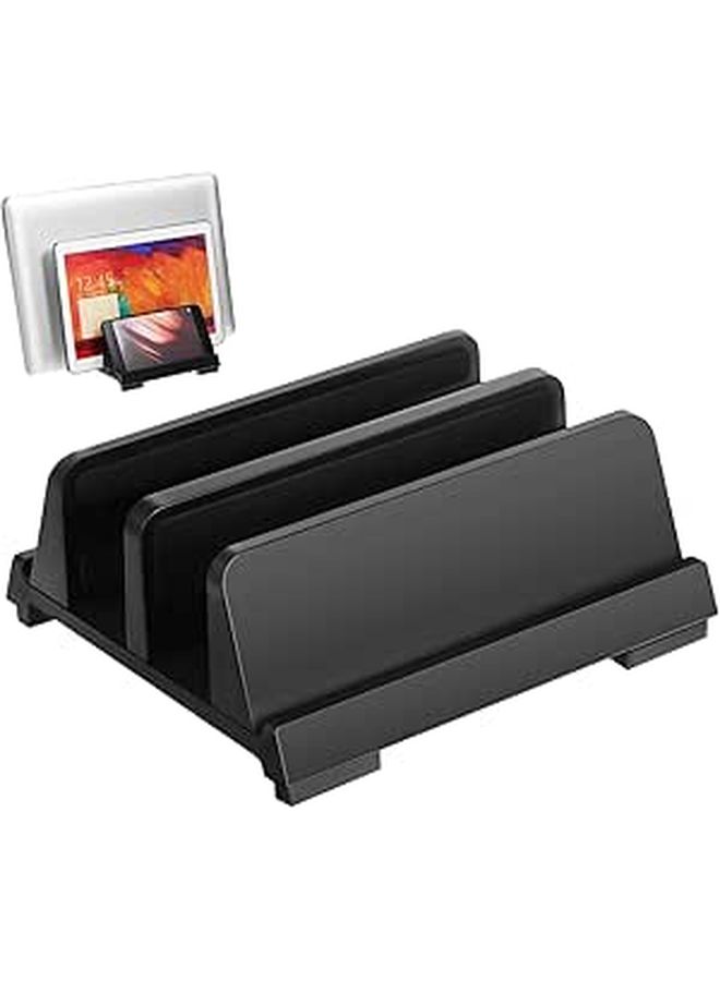 Aluminum Alloy Adjustable Laptop Holder Vertical Stand For Desk - Image 1