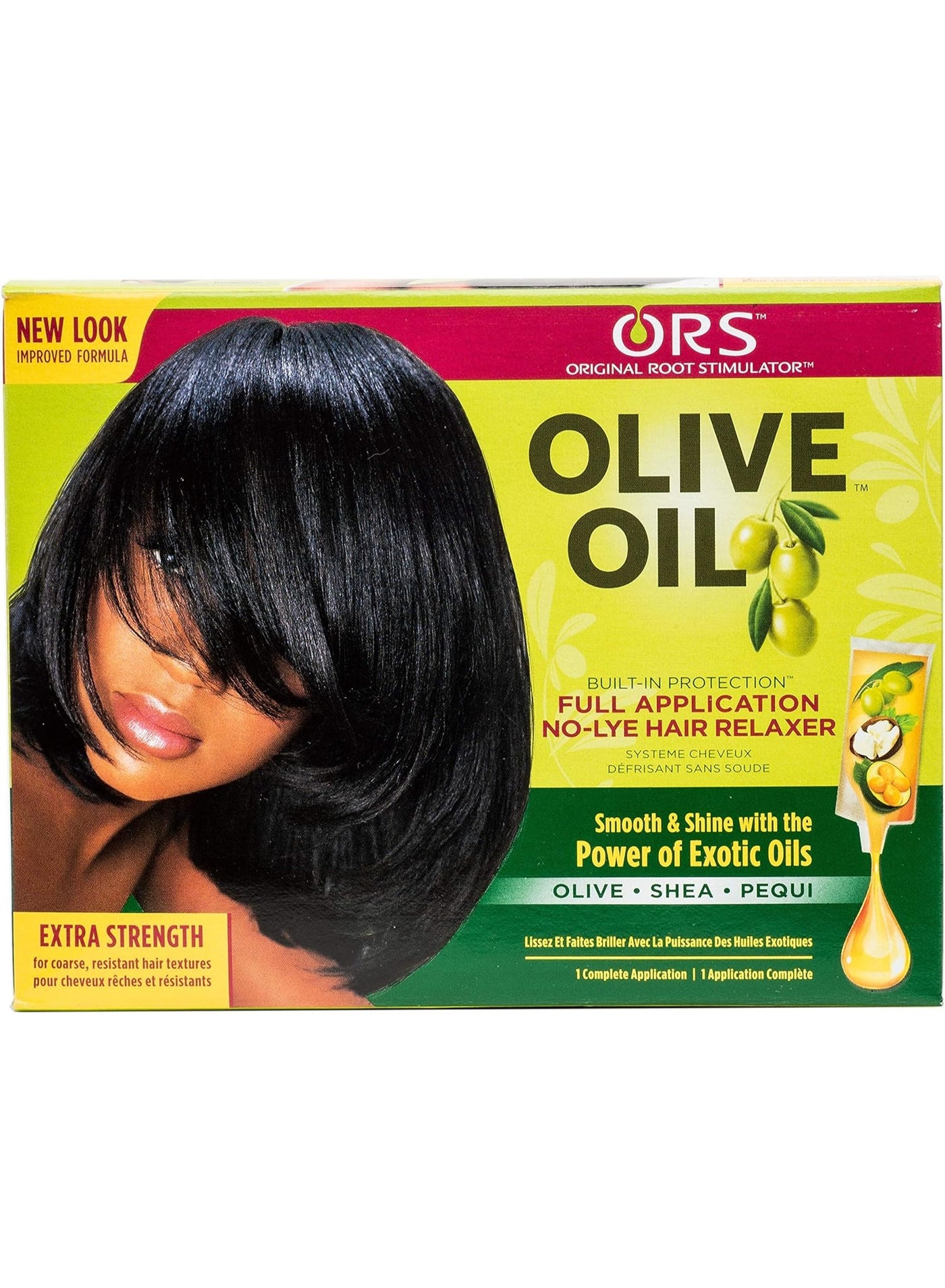 Original ORS Olive Oil Hair Straightening Kit | Powerful Straightening for All Hair Types – Smoothness & Shine – Split End Treatment | Complete Aftercare Kit