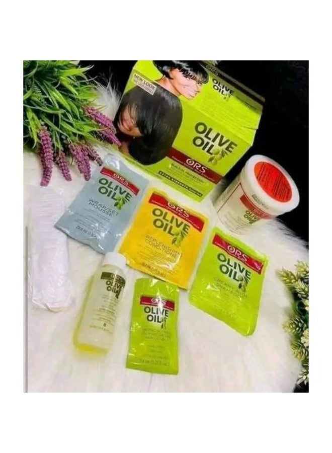 أو آر اس مجموعه فرد الشعر ORS Olive Oil الأصلي | فرد قوي لكل أنواع الشعر – نعومة ولمعان – معالجة التقصف | مجموعة كاملة بالعناية بعد الفرد - Image 2