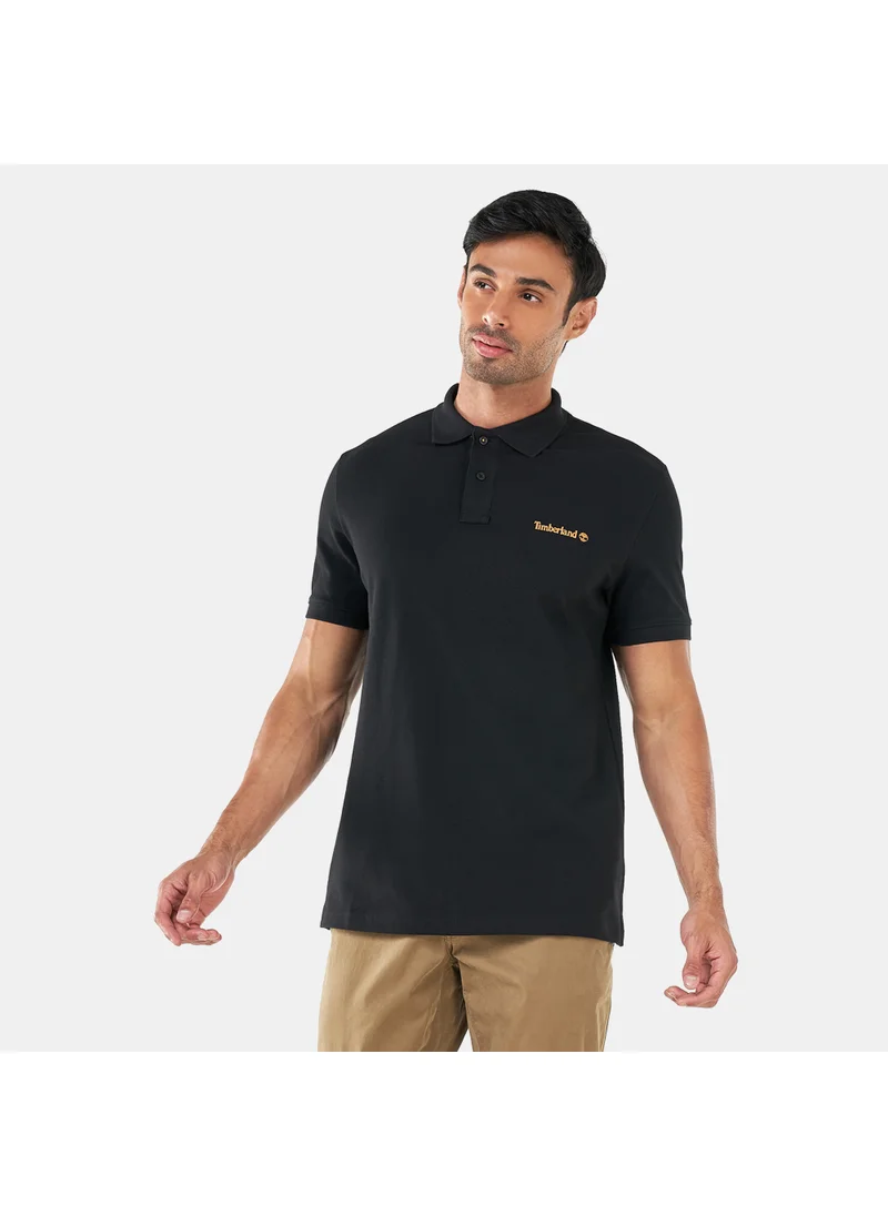 Timberland Men's Small Logo Print Polo Shirt