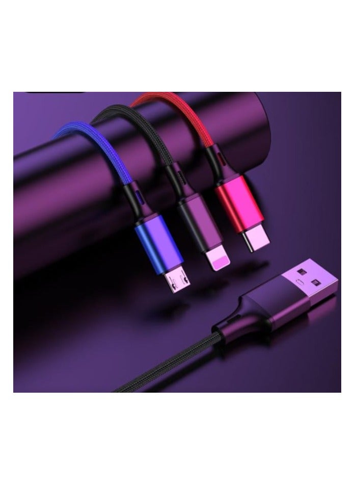 X-Plus 3 in 1 fast charging cable, 60 watts - Image 1