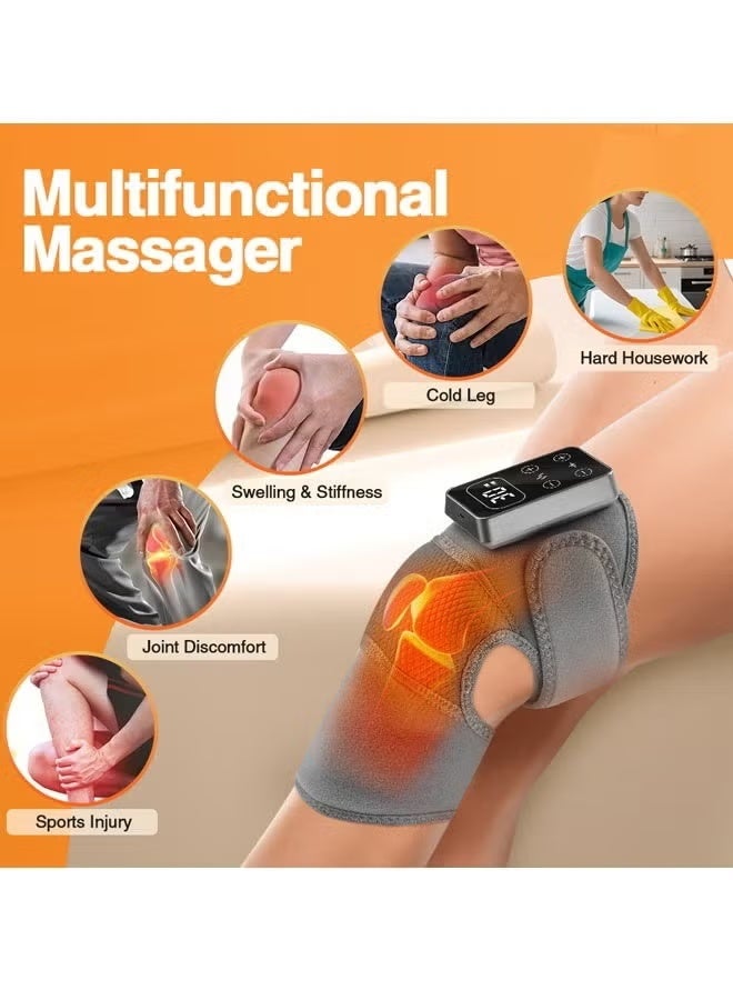 ELTRAZONE Electric Knee Massager with Heating Therapy, Knee Brace for Joint Pain Relief, Warm Compression Leg Massager for Knees, Shoulders & Elbows, Physiotherapy Heat Pad for Arthritis & Muscle Relaxation - Image 4