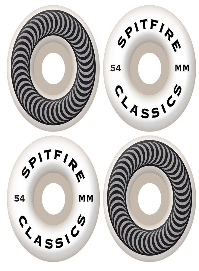 عجلات لوح التزلج عالية الأداء من سلسلة Spitfire Classic مقاس 54 مم (مجموعة من 4 عجلات)
