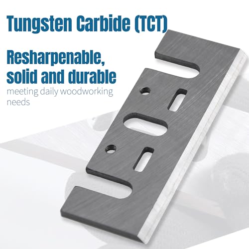 HUGEARM TCT Carbide Planer Blades for DW680, 3-1/4 Inch Planer Knife 82mm, Compatible with DeWalt D26676, DW6655, Compatible with Makita N1900B, KP0810, XPK01, for Bosch 1594, 4 PCS - Image 2
