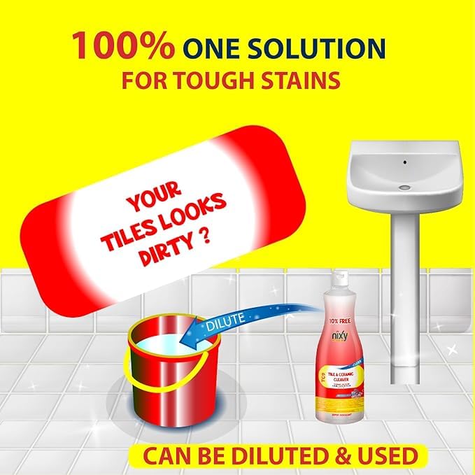 Nixy shots 60 ml and 1 L Nixy Tile cleaner & Descaler (Combo) - Image 4