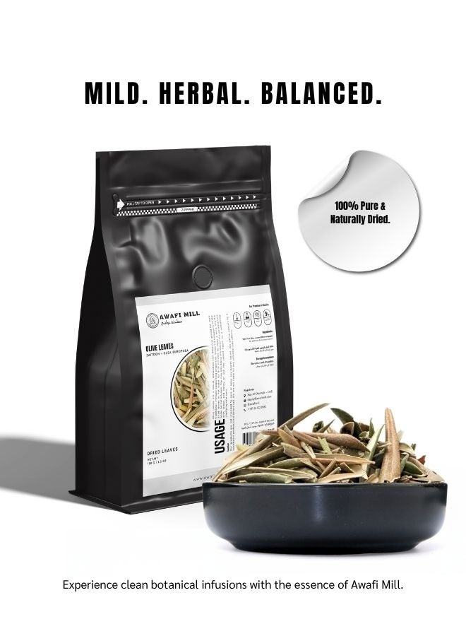AWAFI MILL Olive Leaves (Olea europaea) | Dried Whole Leaves for Herbal Tea, Brines and Mediterranean Infusions | Clean Green, Lightly Bitter Herbal Note - 100 g | 3.5 Oz - Image 4